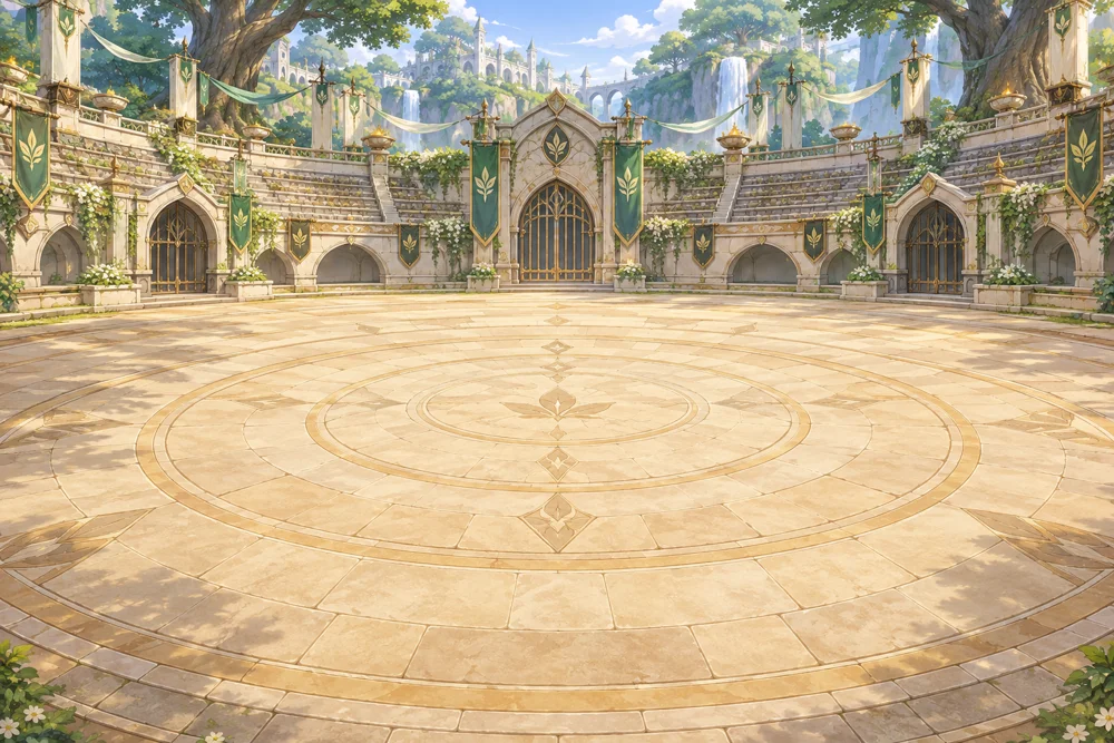 The Colosseum’s tree-lined stone arena